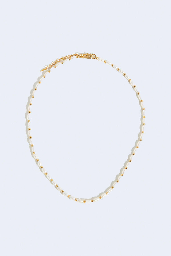 Seed Pearl Beaded Choker in Gold