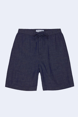 Felipe Linen Shorts in Navy-Blue