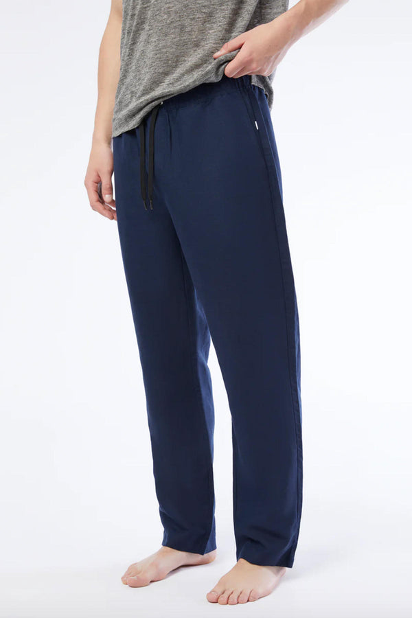 Men's Air Linen Pull-On Pant in Deep Navy