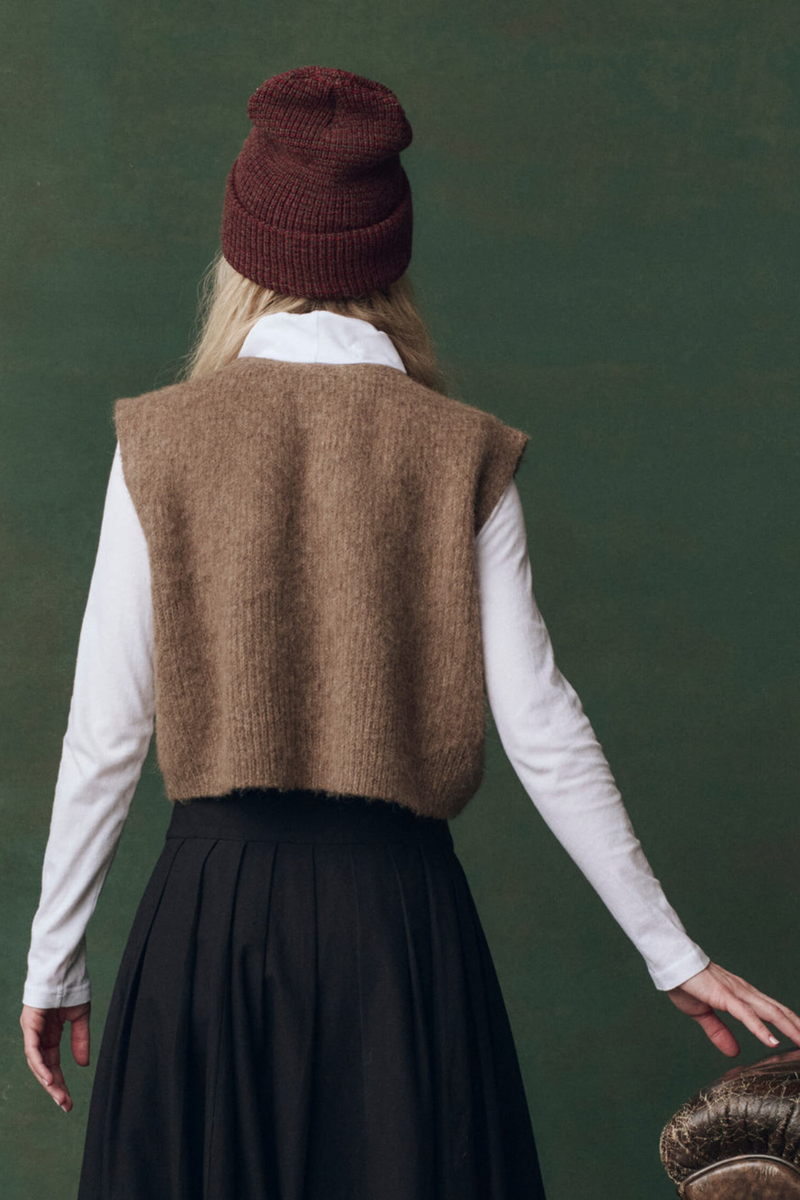 The Brushed Melange Sweater in Doe