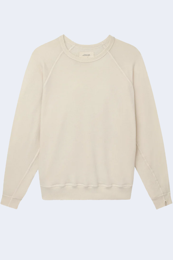 The College Sweatshirt in Washed White