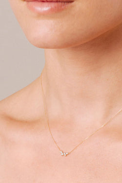 Scattered Diamond Necklace in 14K Yellow Gold