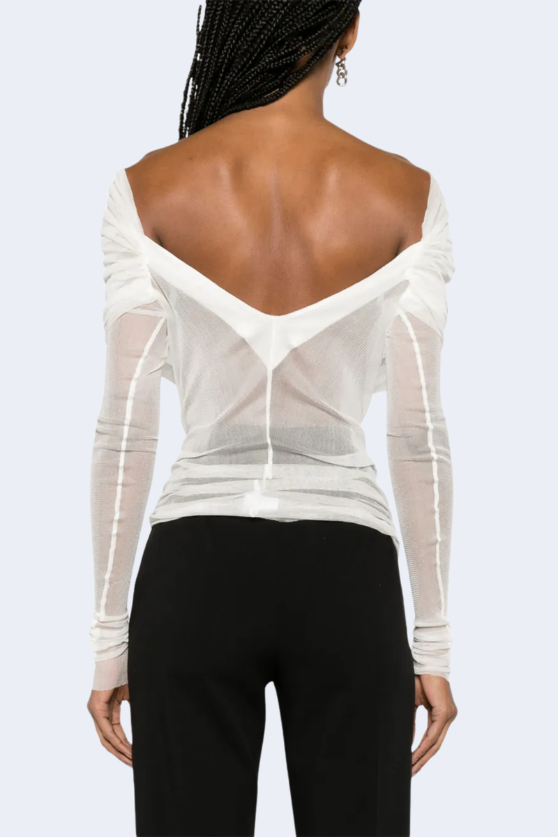 Veiled Top in White