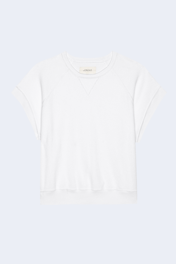The Micro Terry Wedge Sweatshirt in True White