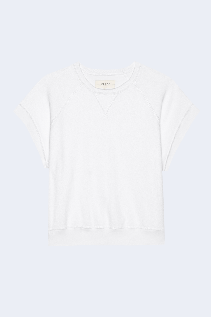 The Micro Terry Wedge Sweatshirt in True White