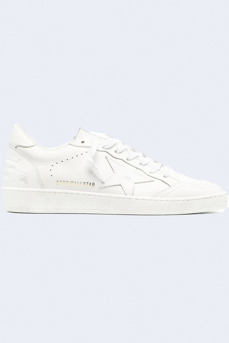 Men's Ballster Leather Sneaker in Optic White