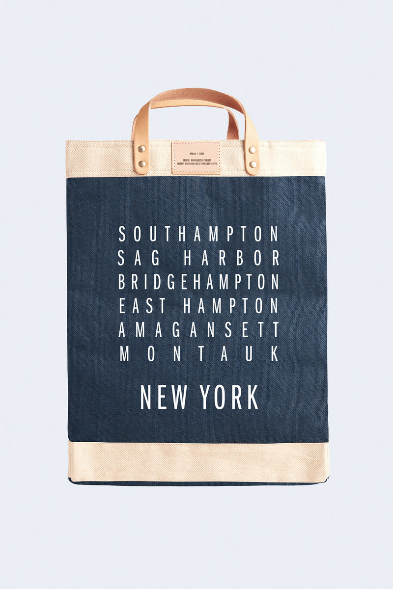 New York Cities Market Bag in Navy