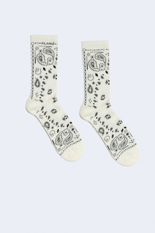 Bandana Socks in Off White