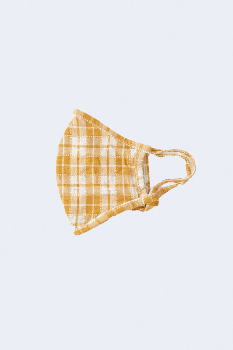 The Face Mask in Marigold Plaid
