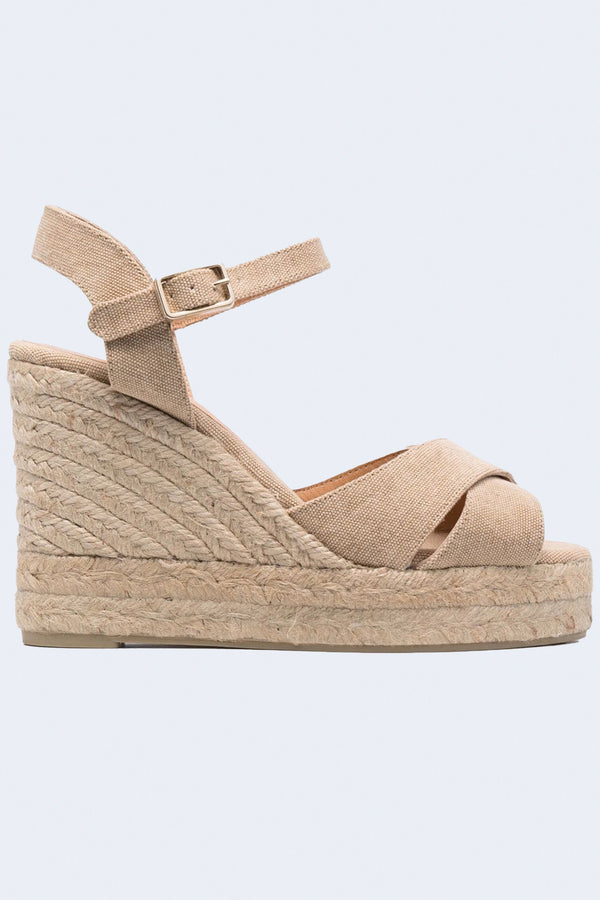 Blaudell 8cm Platform Espadrilles in Sand