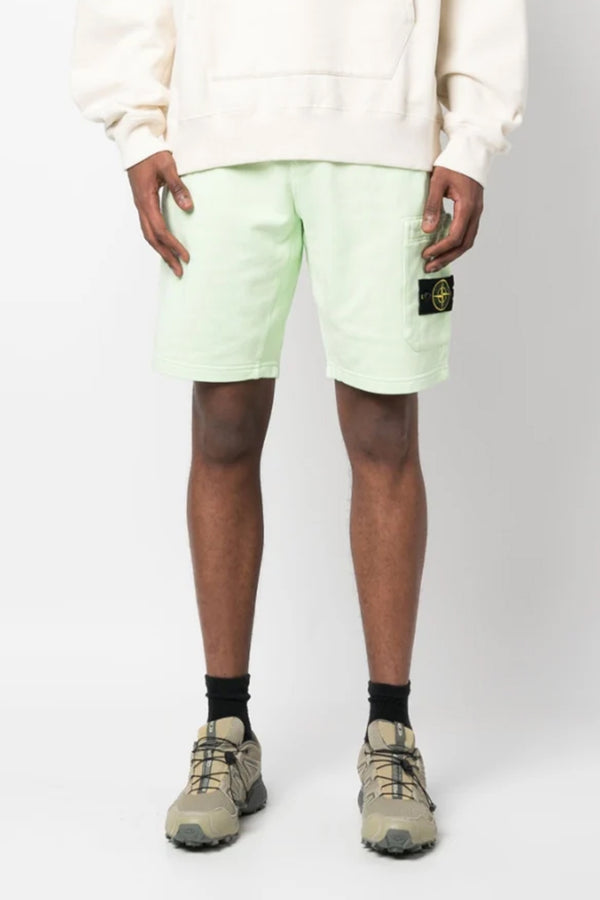 Drawstring Sweatshort in Light Green