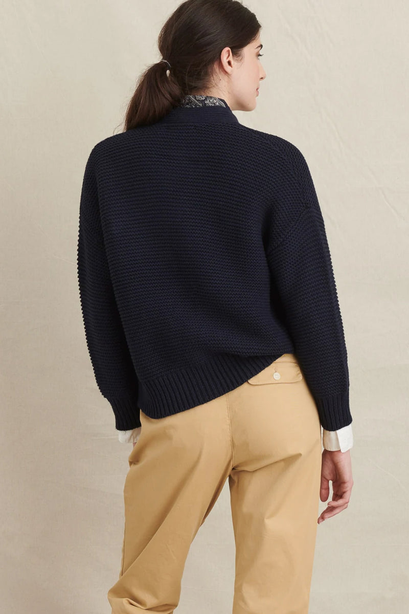 Nico Chunky Cardigan in Dark Navy