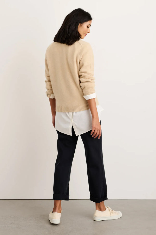 Women's Cashmere Alice Polo Sweater in Oatmeal