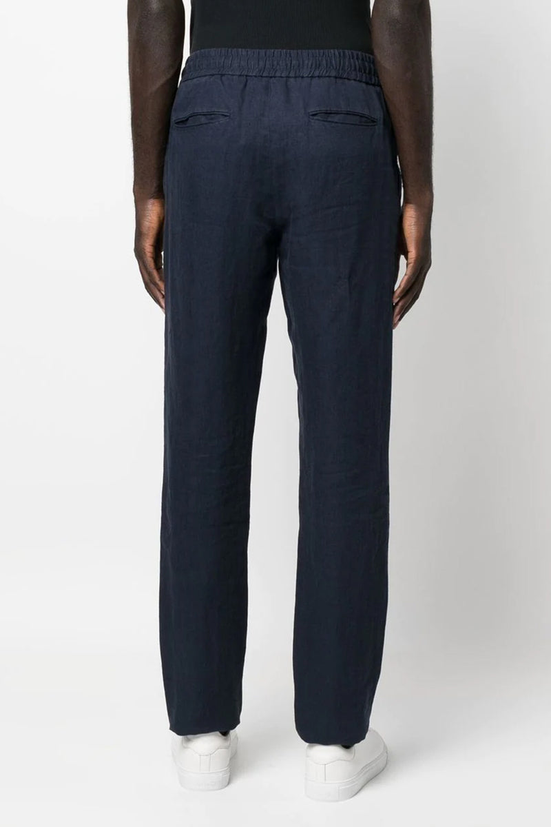 Cornell Linen Drawstring Pants in Night Iris