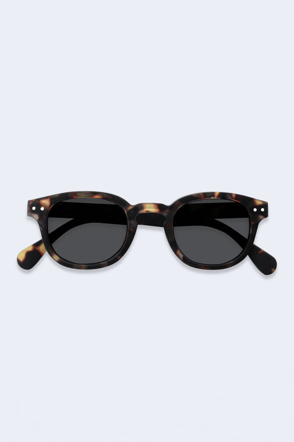 Sunglasses #C Tortoise Soft Grey Lenses