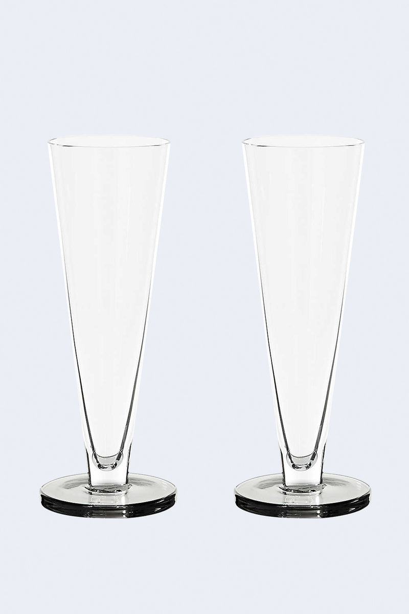 Puck Flute Glasses X 2