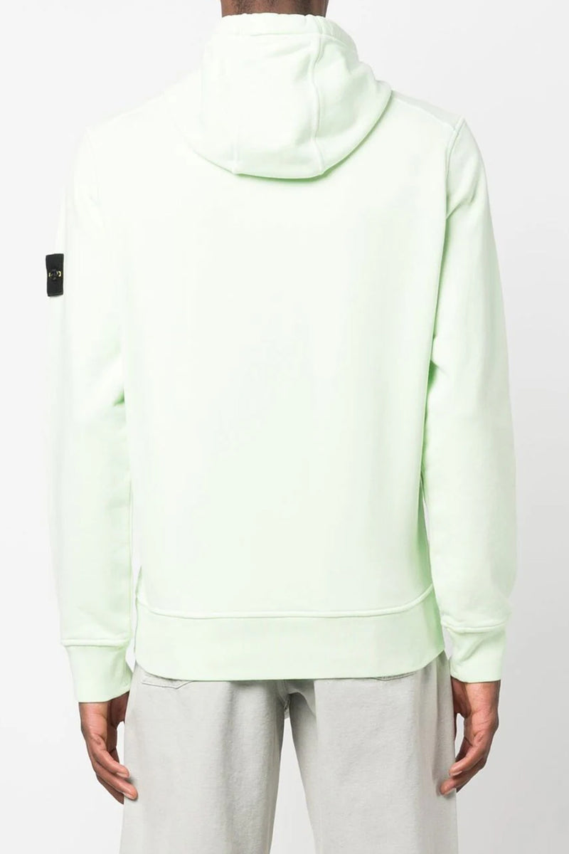 Patch Logo Hooded Sweatshirt in Light Green