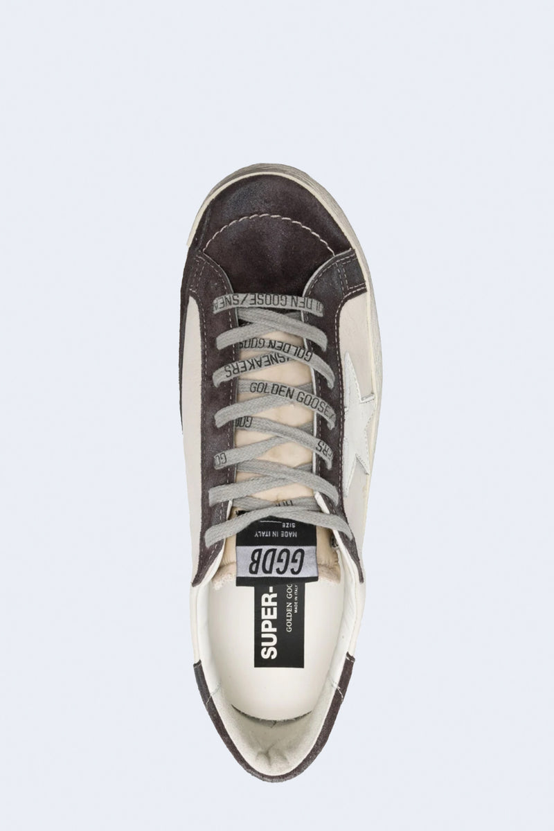Men's Super Star Shiny Star Sneaker in White Grey