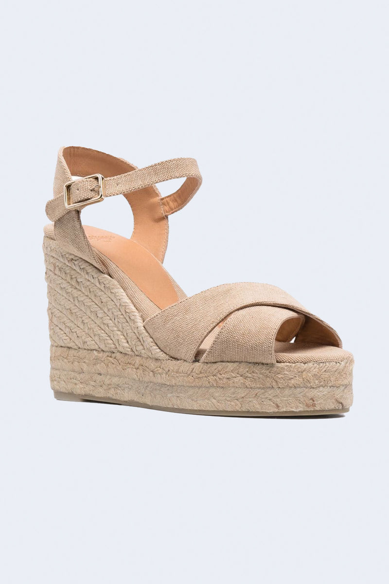 Blaudell 8cm Platform Espadrilles in Sand