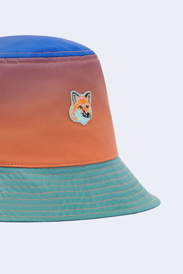 Vibrant Fox Head Bucket Hat in Gradient Print