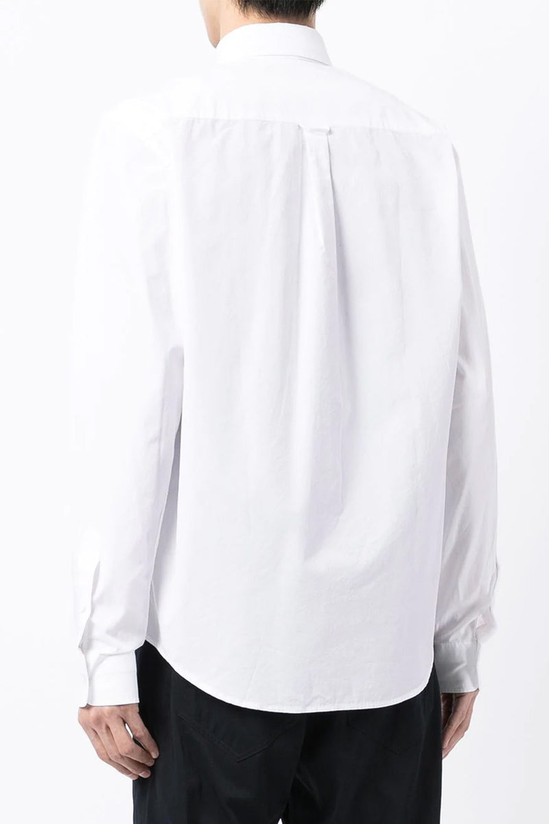 Fox Head Embroidery Classic Shirt in White – TENET