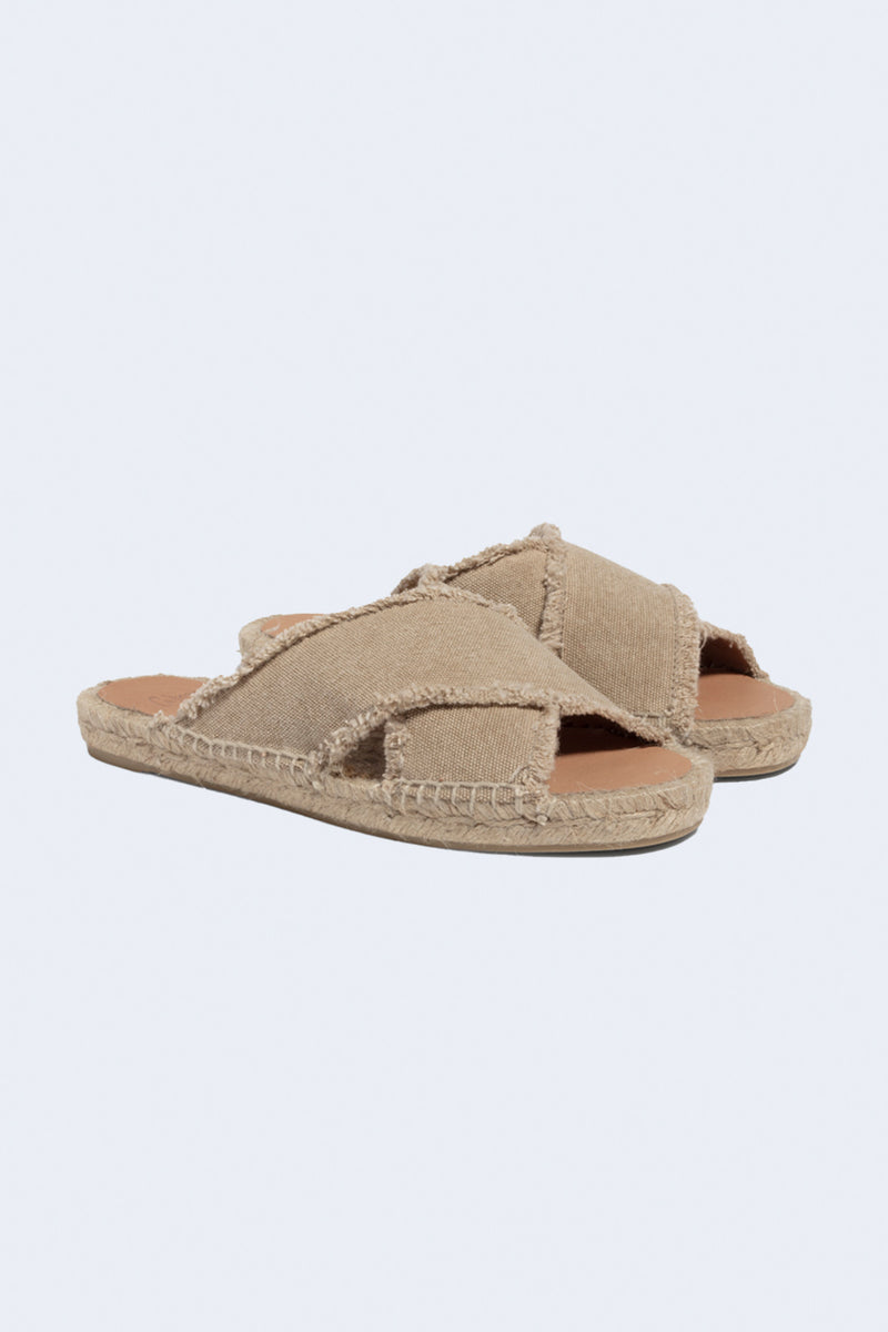 Palmera Canvas Sandals in Sand