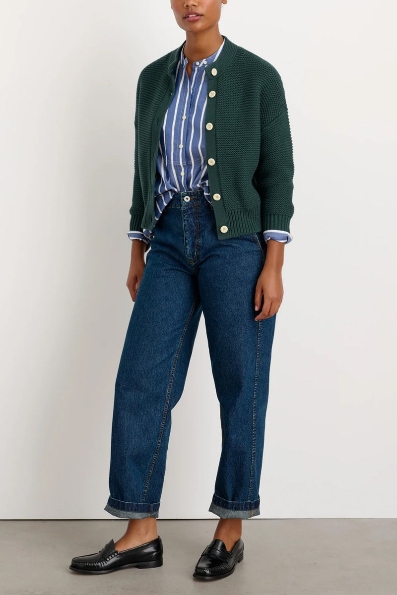 Nico Chunky Cardigan in Dark Spruce