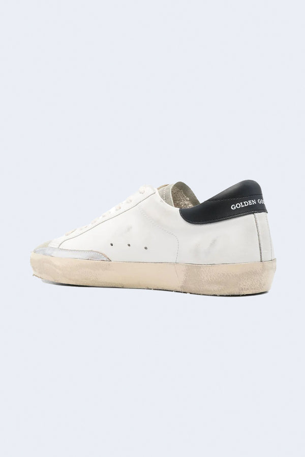 Men's Super Star Leather Skate Star Sneaker in White Ice Black