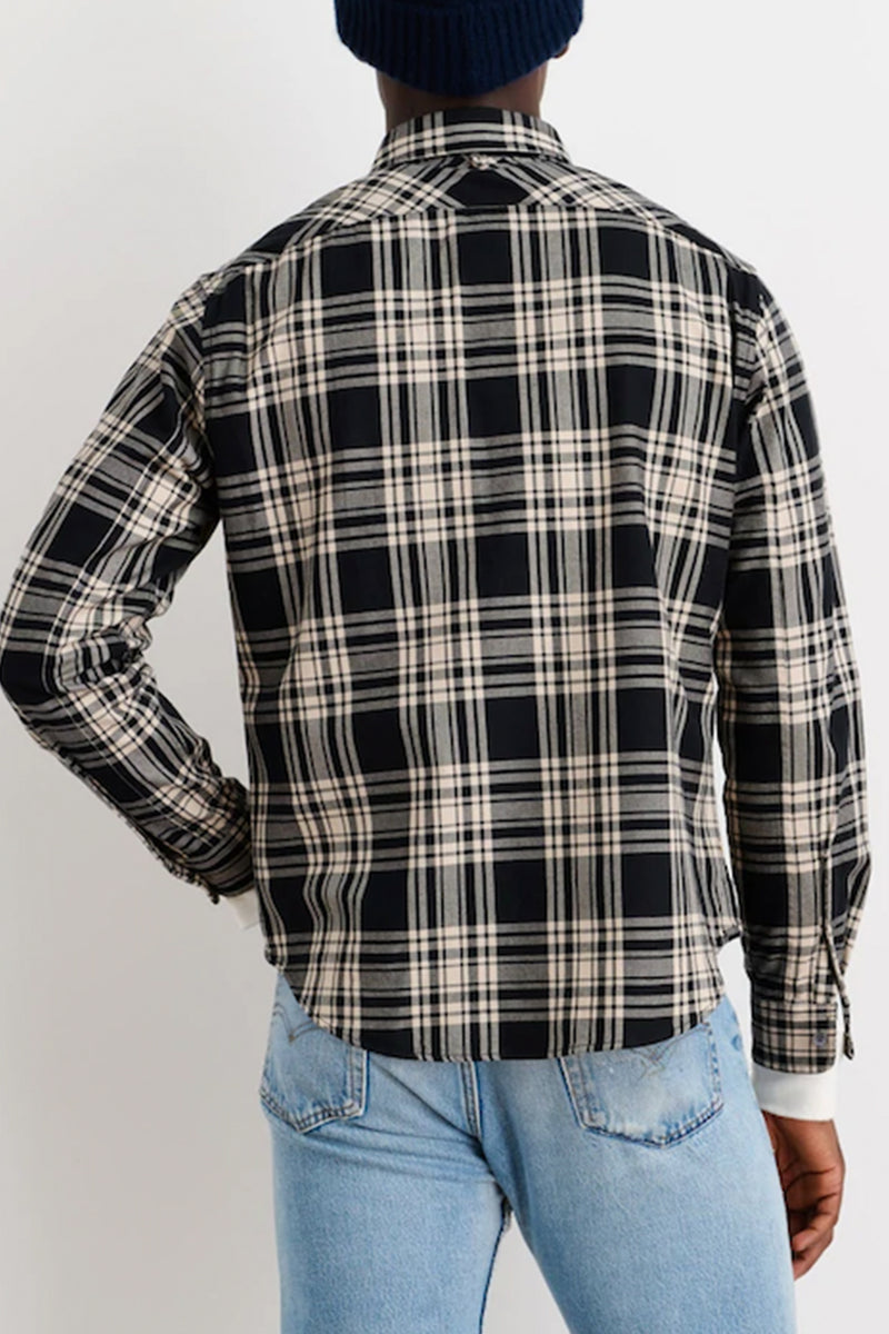 Men's Tartan Mill Shirt in Black Ivory
