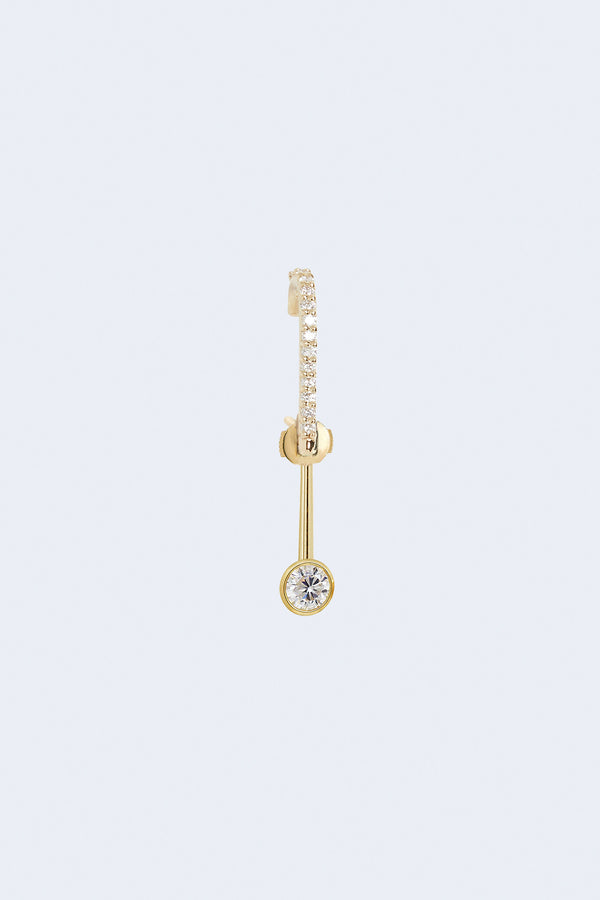 Diamond Oasis Petite Pavé Earring in 18K Yellow Gold