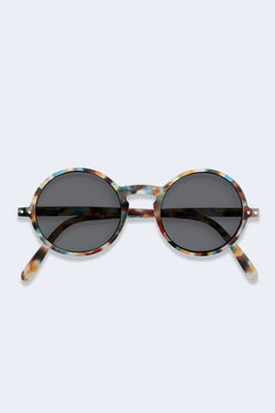 Sunglasses #G Blue Tortoise Grey Lenses