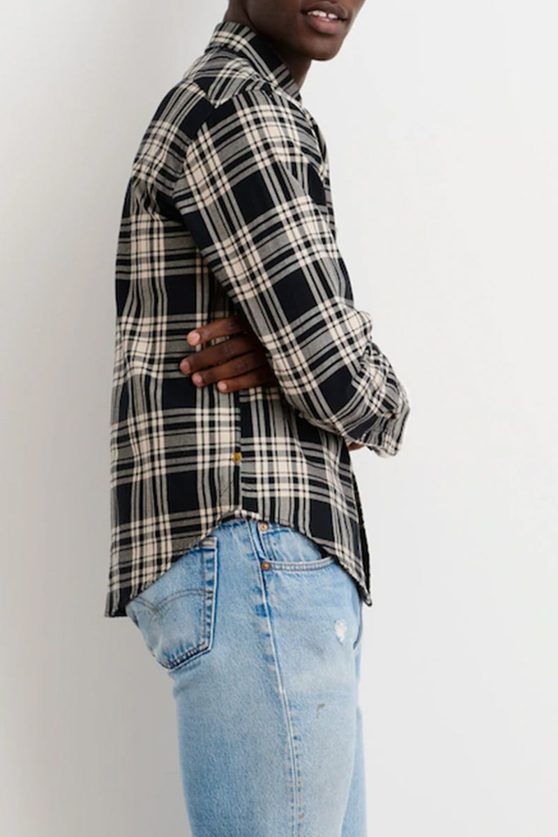 Men's Tartan Mill Shirt in Black Ivory