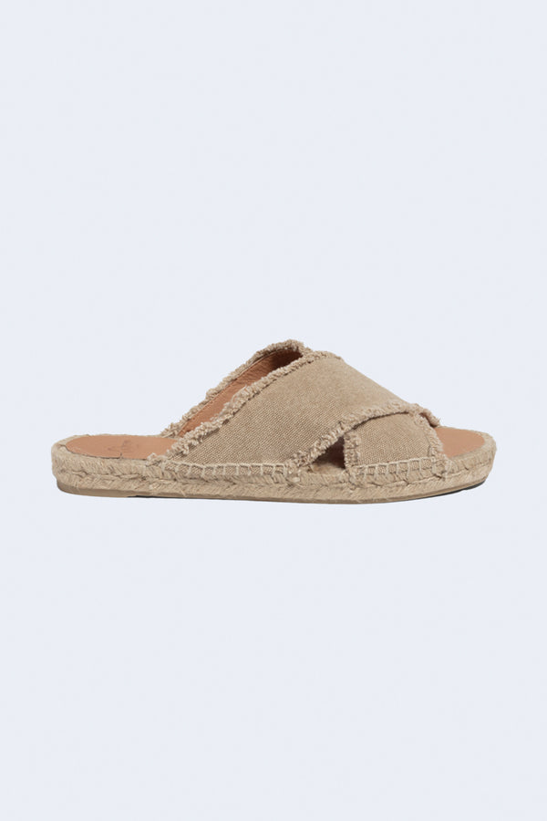 Palmera Canvas Sandals in Sand