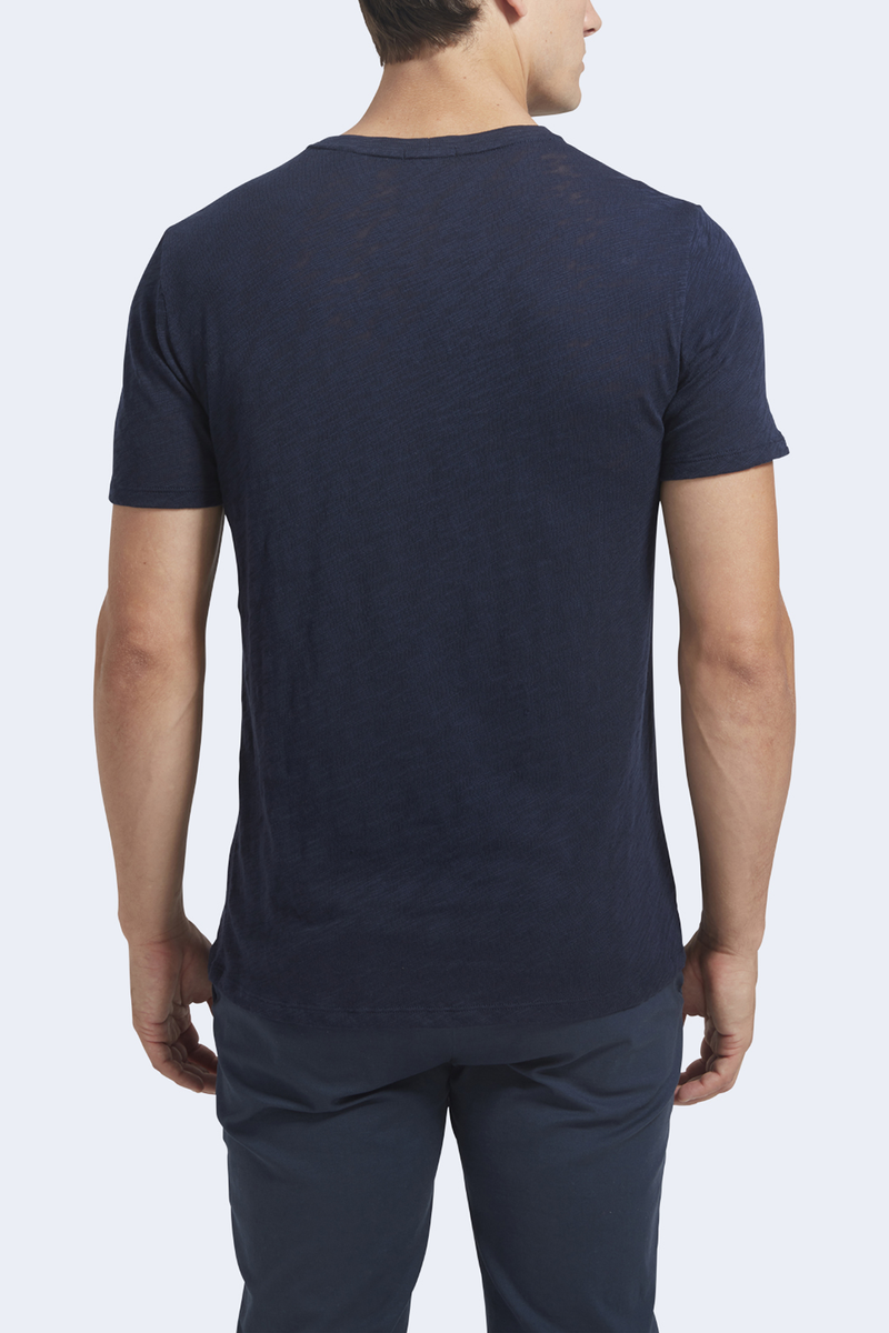 Men's Slub Jersey Short Sleeve Crew in Midnight