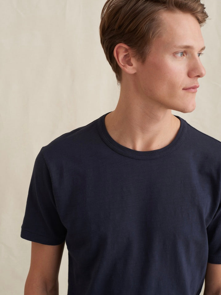 Men's Standard Slub Cotton Tee in Navy