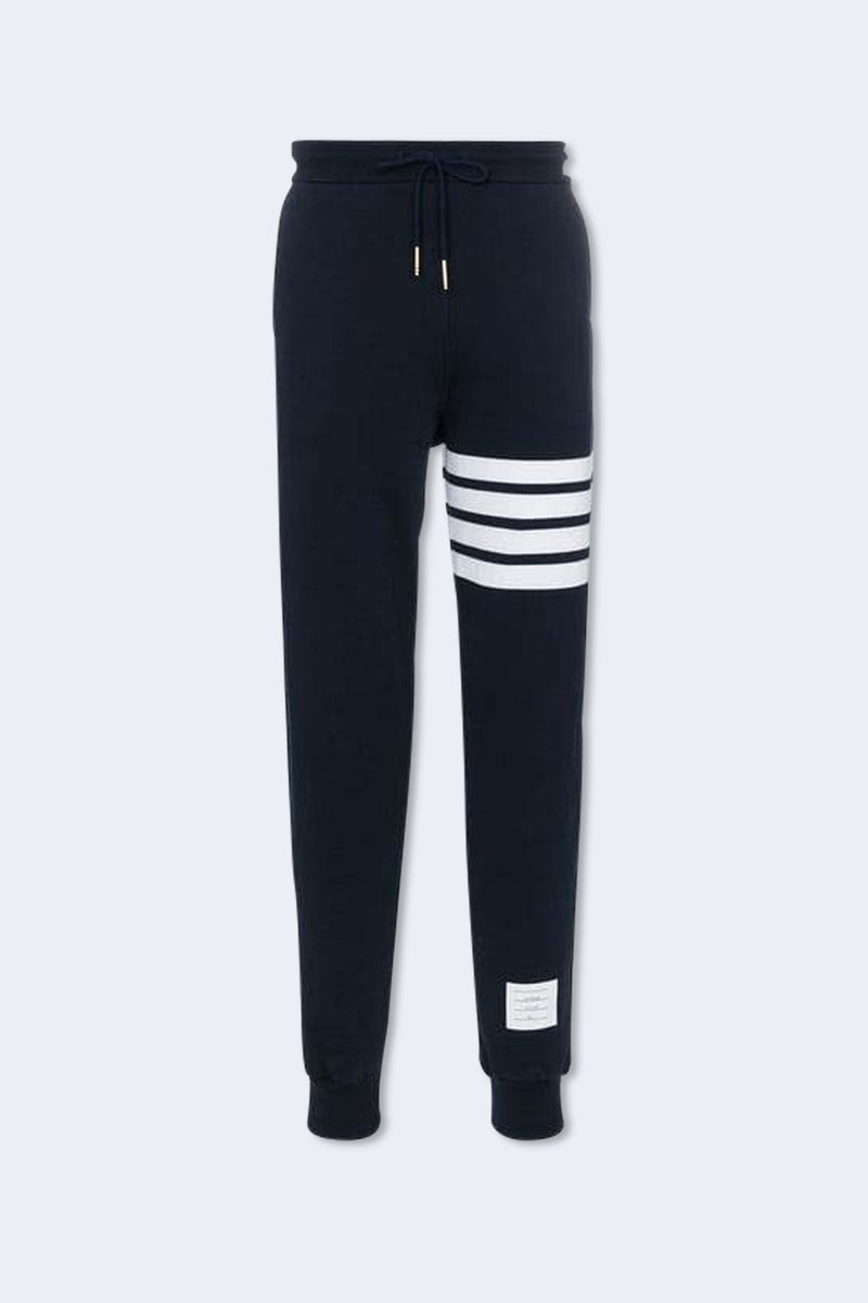 Classic Loop Back Sweatpant with Engineered 4 Bar Stripe in Navy