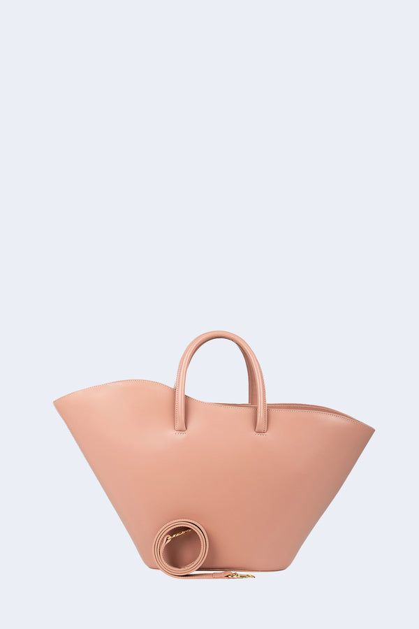 Open Tulip Medium Tote in Dusty Pink