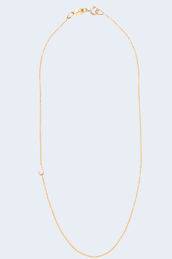 "J" Alphabet Letter Necklace in Rose Gold