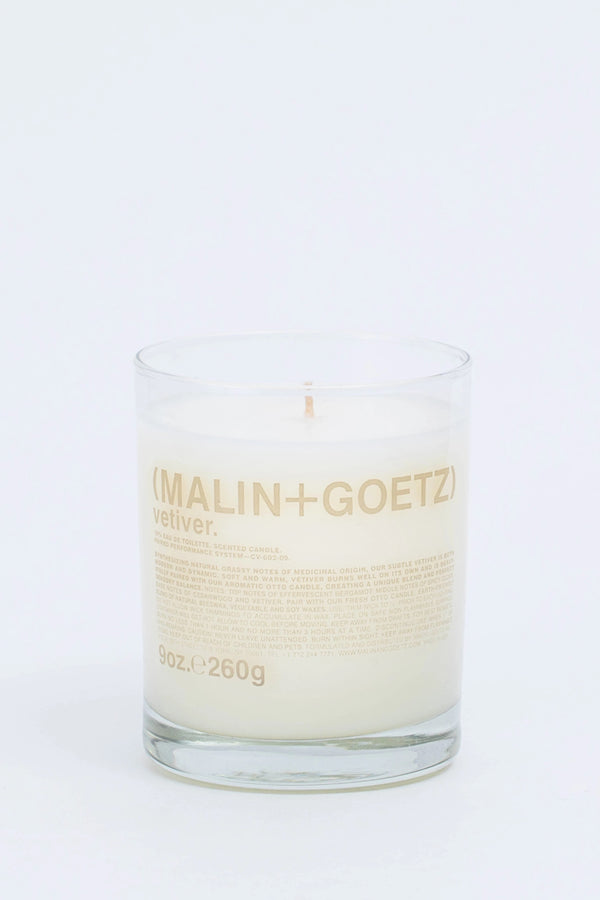 Vetiver Candle in glass on white background
