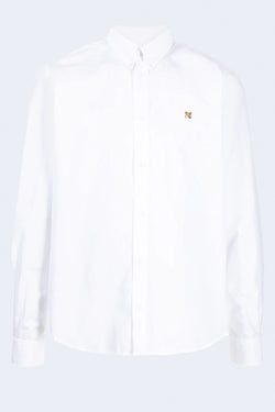 Fox Head Embroidery Classic Shirt in White