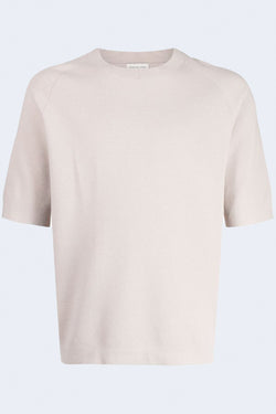 M.K.  Short Sleeve Maddox Sweater in Cement