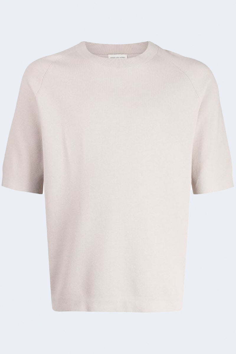 M.K.  Short Sleeve Maddox Sweater in Cement
