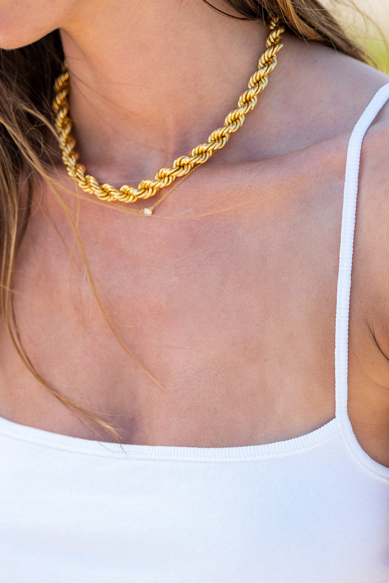 New Square Neck Cami in White