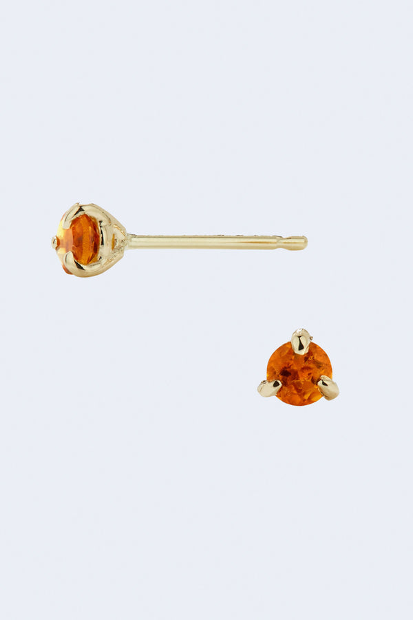 Polka Dot Citrine Single Stud Earring in Yellow Gold