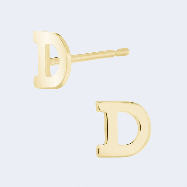 ファッション雑貨・小物その他 +DEINET+ D INITIAL EARRINGS IN GOLD KDTYM4S42111700F Forever Facets Initial Letter 