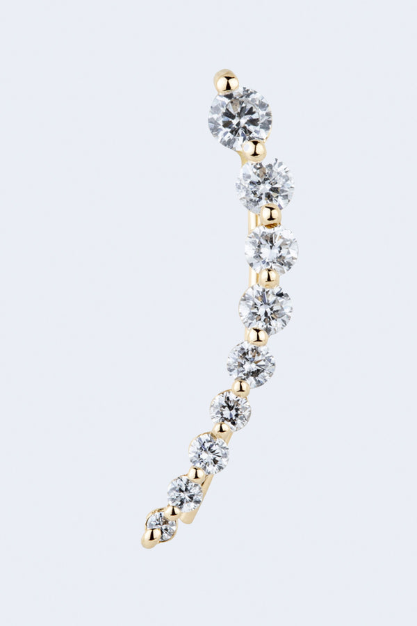 Diamond Ear Crawler in Yellow Gold