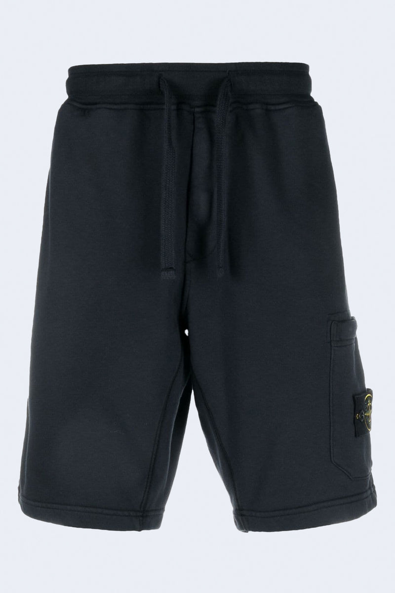 Cargo Fleece Bermuda Shorts in Navy Blue