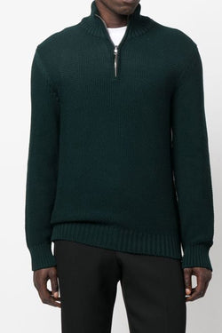 Lennard Waffle Half Zip in Bristlecone Pine