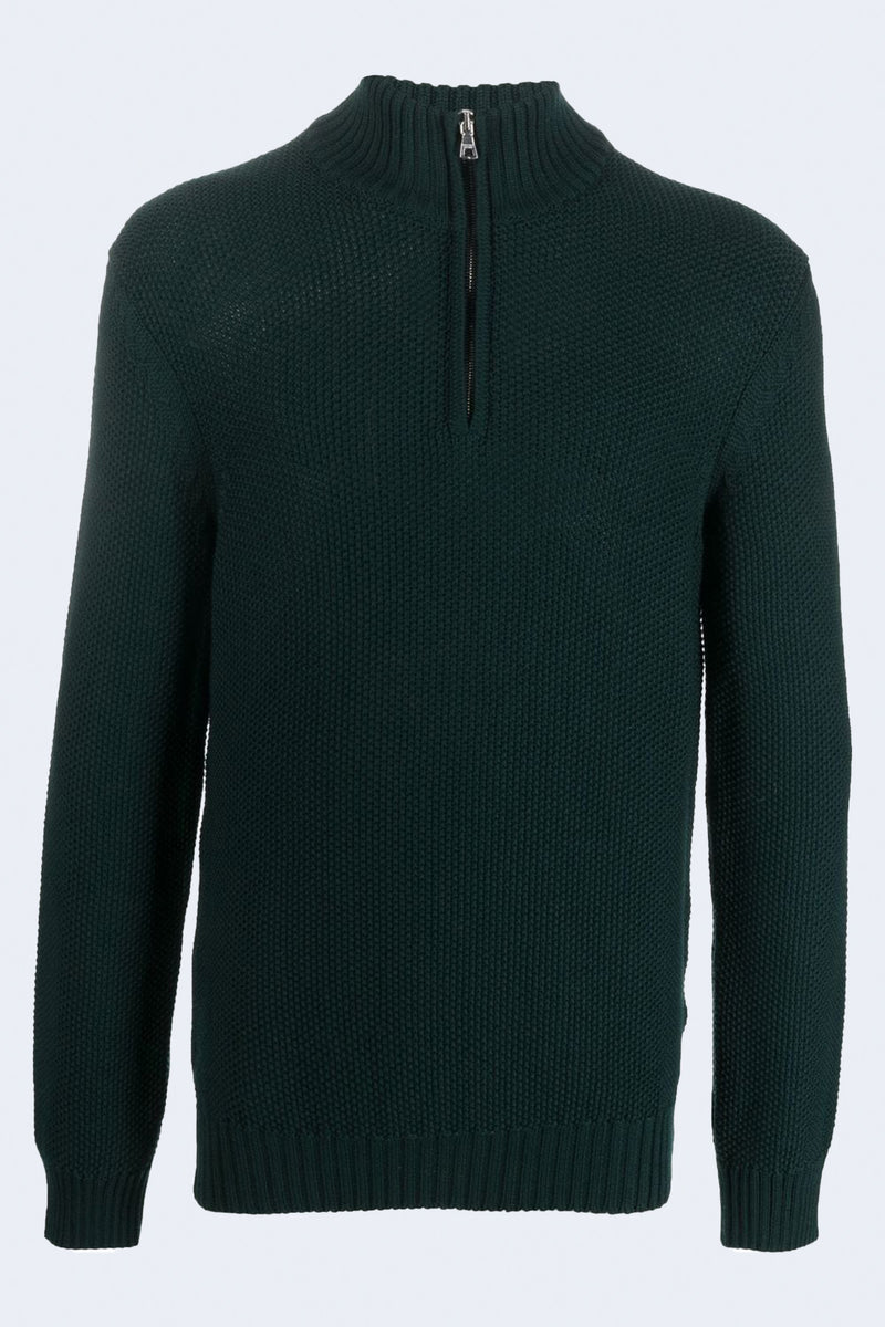 Lennard Waffle Half Zip in Bristlecone Pine