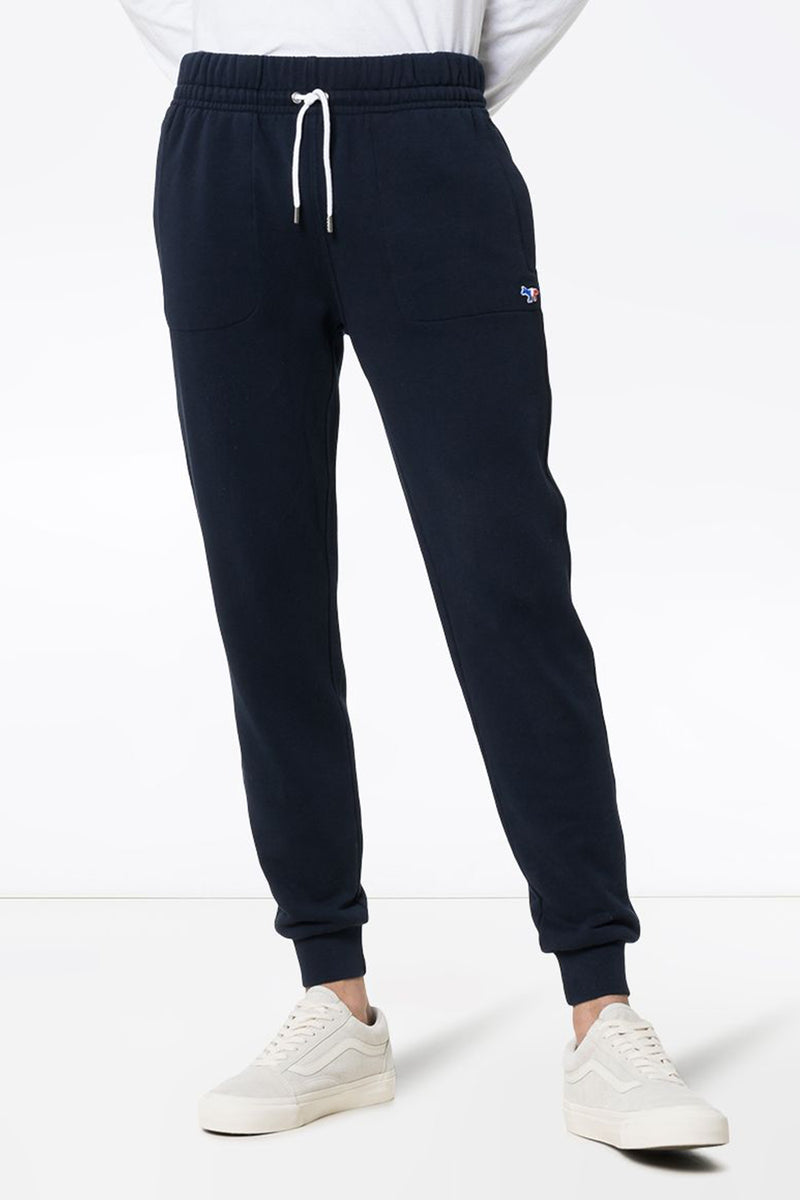 Classic Jog Pant Tricolor Fox Patch in Navy